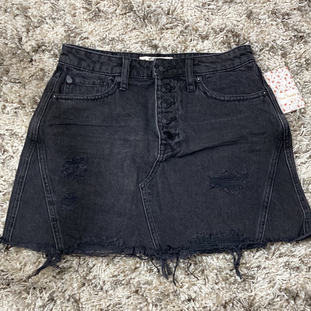 Free people denim skirt
